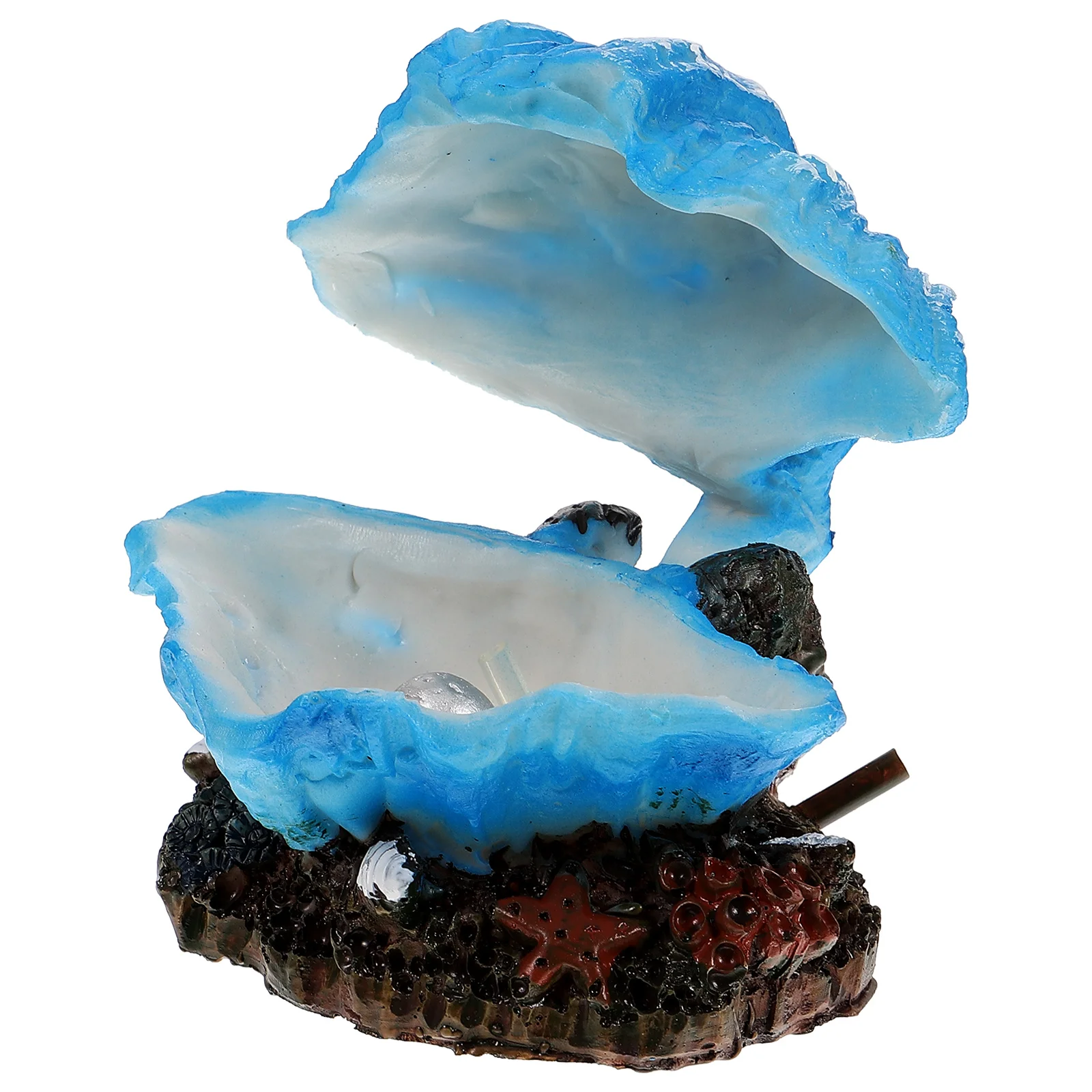 

Decor Aquarium Shell Decoration Fish Tank Bubble Maker Machine Fake Artificial Model Resin Craft