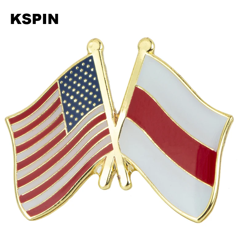 

U.S.A Belarus Flag Badge Pins Badge Brooch Badges on Backpack Pin Brooch