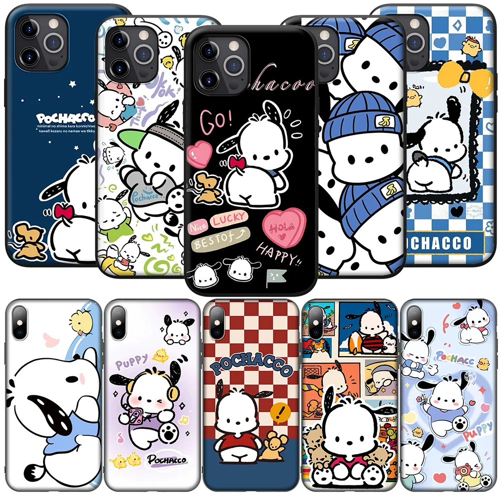 Фото SO48 Cute Pochacco Dog Case для Samsung Galaxy A41 A42 A71 A72 A73 J2 J4 J5 J6 J7 J8 A6 A7 A8 A9 Plus 2018 Prime Pro Core №1