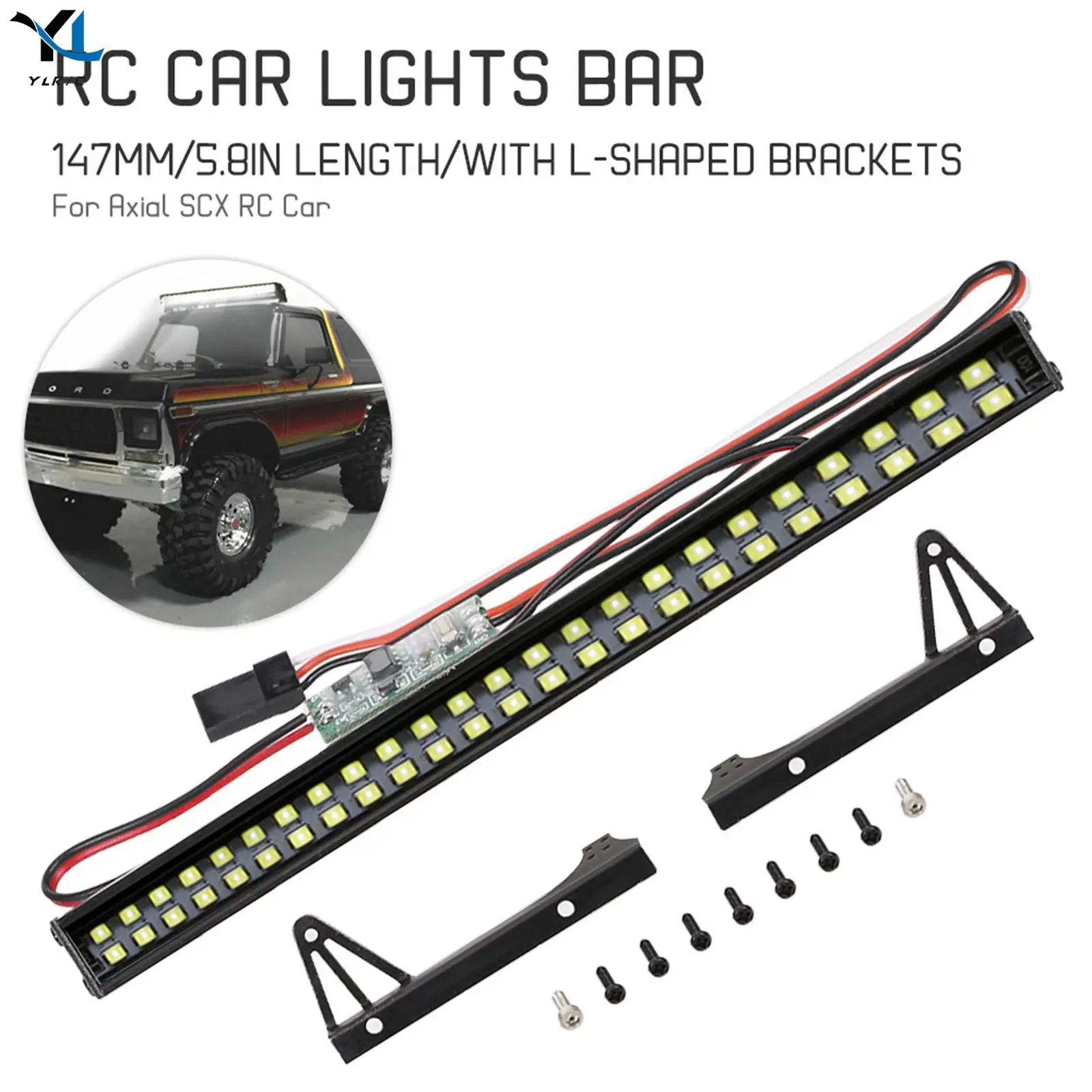 

147 мм 48 светодиодсветильник световая панель для 1/10 Hsp Redcat Traxxas Tamiya 5-8V радиоуправляемая фотовспышка для детей детская игра