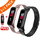 Металлический ремешок 2 в 1 для Galaxy Fit 2, сетчатый Браслет для Samsung Galaxy Fit 2 Band, смарт-Браслет для Samsung Fit2, пленка