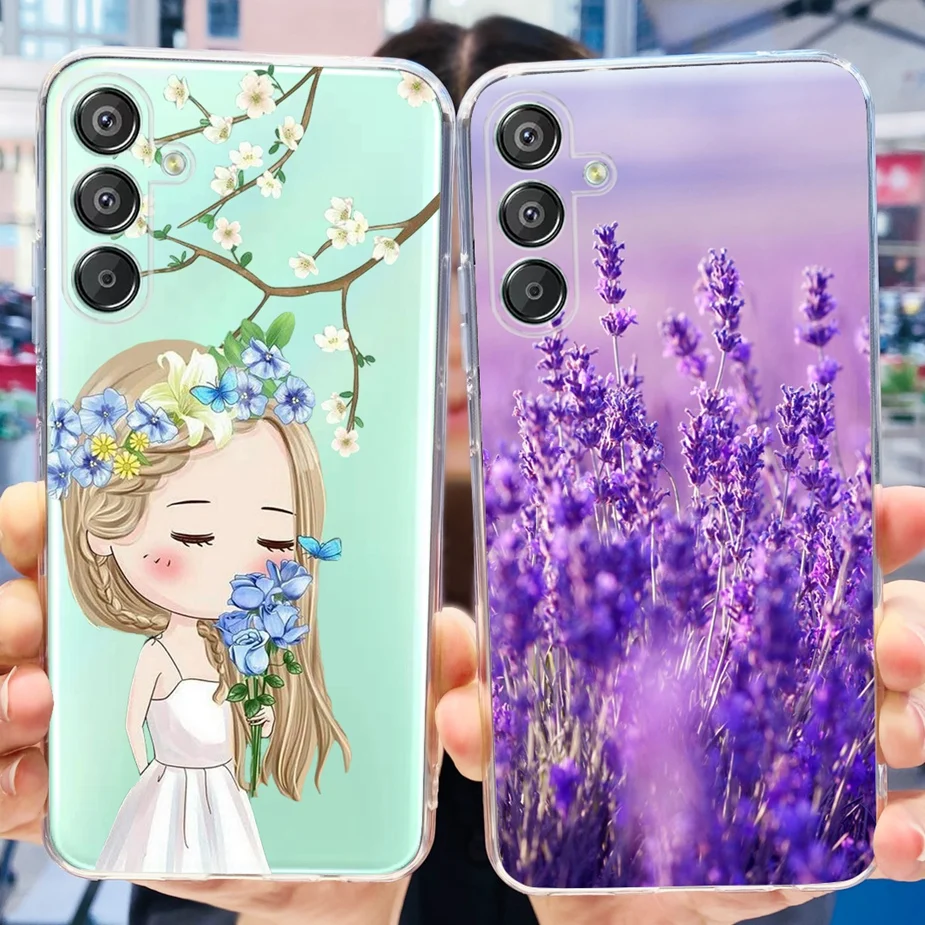 Чехол для Samsung Galaxy M15 Стильный чехол с рисунком прозрачный силиконовый телефона F