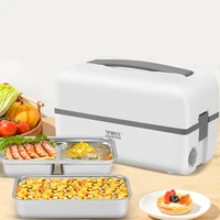 portable stainless steel electric lunch box 220v food warmer heater eu plug home school office meal heated heating bento box