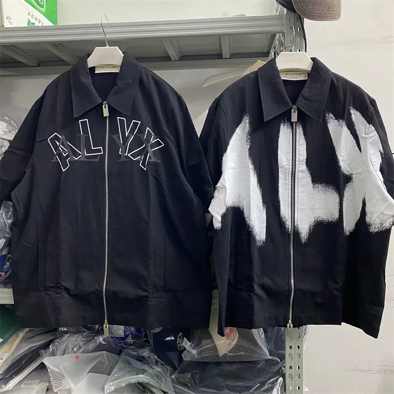 

1017 ALYX 9SM Graffiti Inkjet Zipper T Shirts Men Women Functional T-Shirt Top Tees