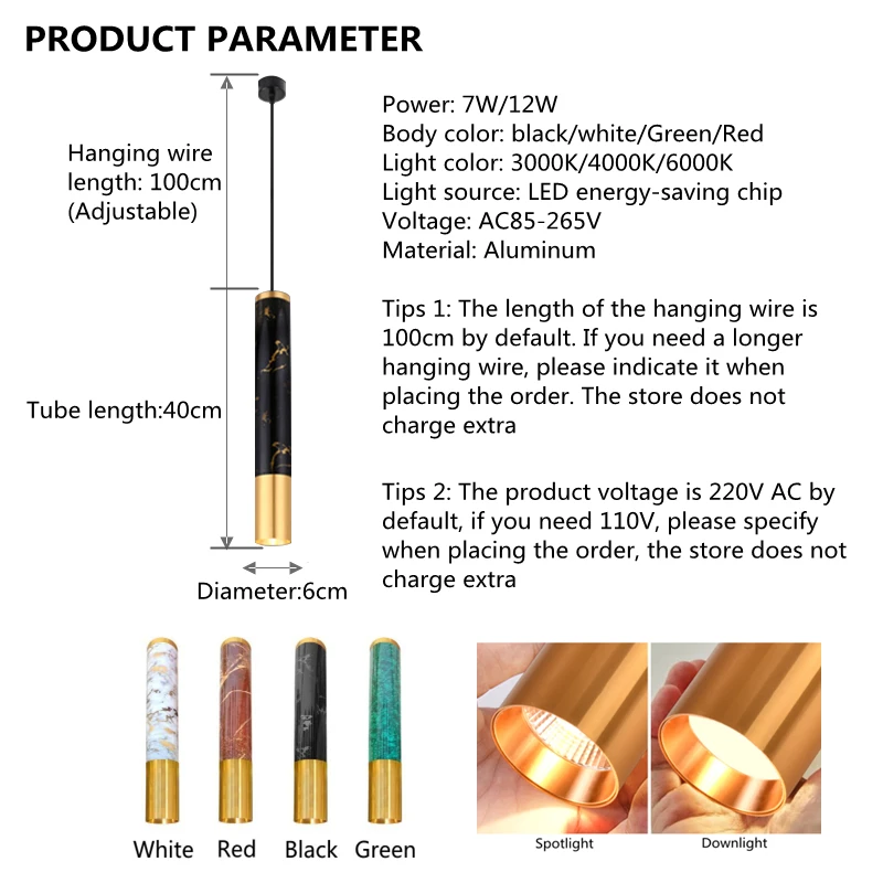 Светодиодная подвесная люстра с проводом длинный потолочный светильник COB для