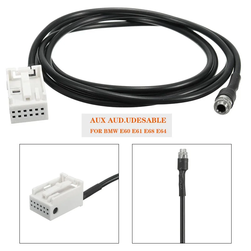 

Автомобильный адаптер Aux 12 Pin AUX Дополнительный аудио комплект ввода адаптер кабель для BMW E60 E61 E63 E64 автостайлинг