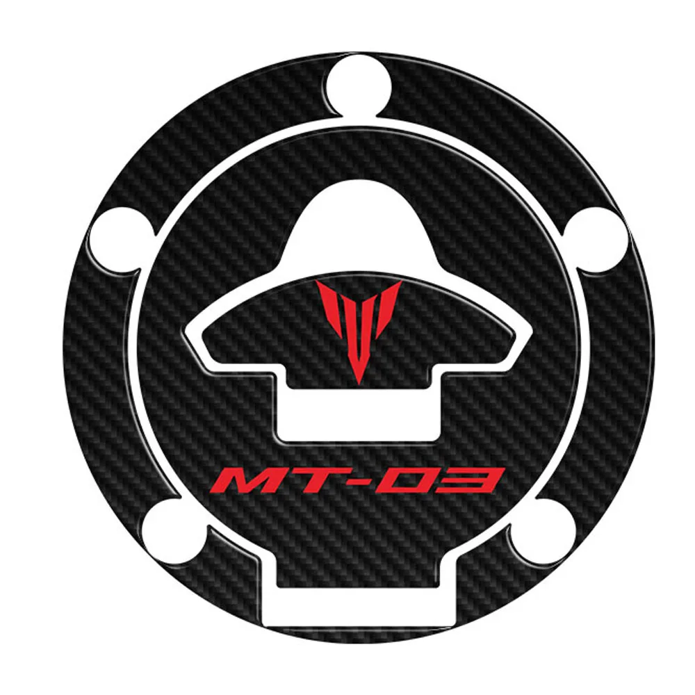 Motorcycle sticker 3D carbon fiber fuel tank cover Reflective sticker Fuel tank sticker suitable for YAMAHA MT-03