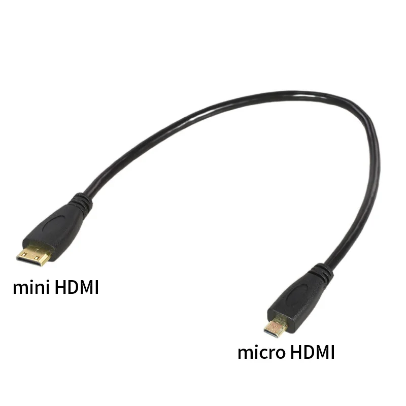 

Best Quality 1080p 3D Micro HDMI-compatible to Mini HDMI-compatible Cable For GoPro Sony Projector's Public to Public
