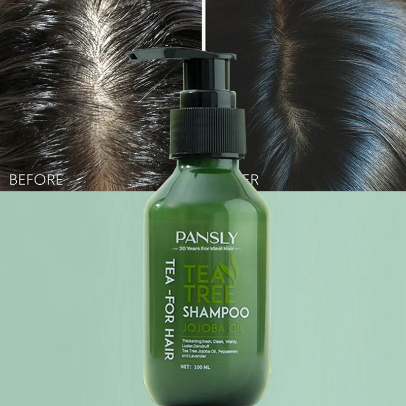 

100ml Anti-dandruff Shampoo Tea Tree Oil Control Improve Dry Itchy Flaky Scalp Deep Moisturizing Refreshing Healthy Hair Care