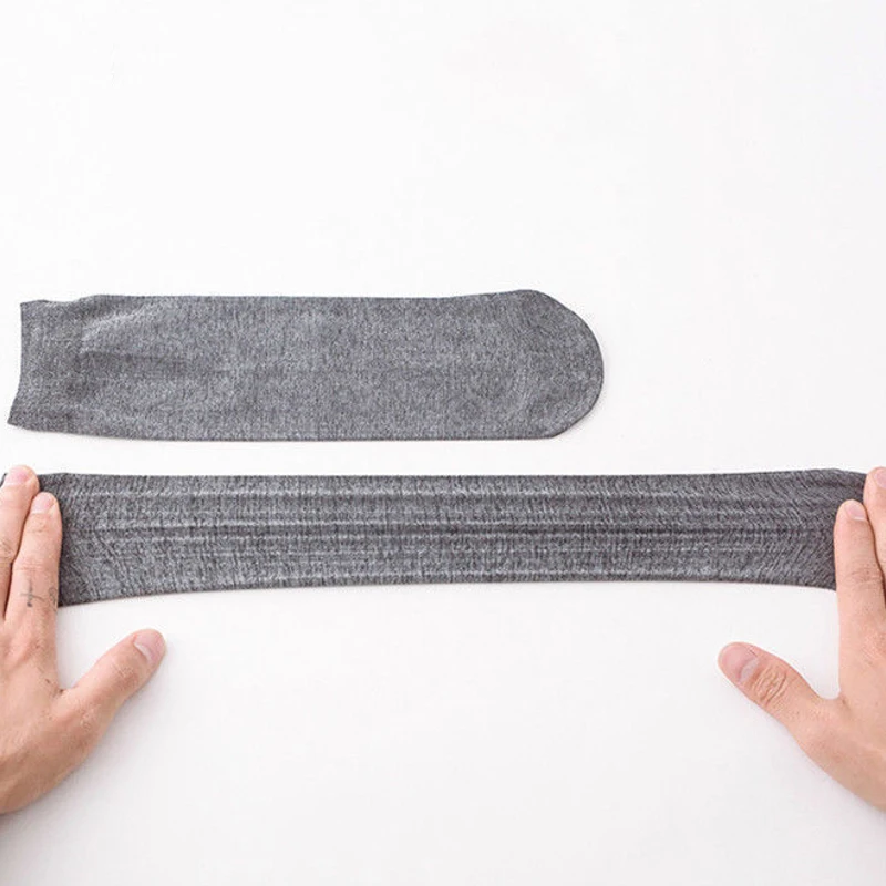 10 Pairs High Quantity Breathable Fiber Men's Socks Summer Comfortable Thin Ice Silk Socks High Elastic  Business Casual Socks