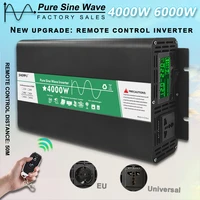 6000w 4000w pure sine wave inverter smart digital display car home outdoor power outage dc12v to ac 220v power inverter