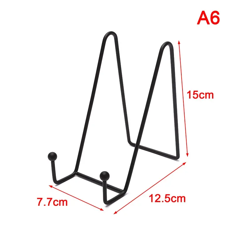 

Display Stands Stand Picture Easel Metal Plate Stands Holder Display Home Office Banquet Showroom Ornaments 1PC