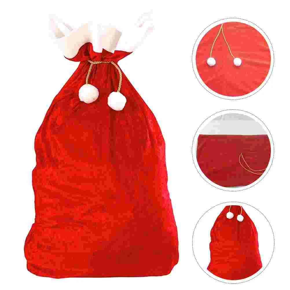 

Christmas Bag Santa Bags Drawstring Gift Candy Treat Plush Sackwrapping Decorations Party Favors
