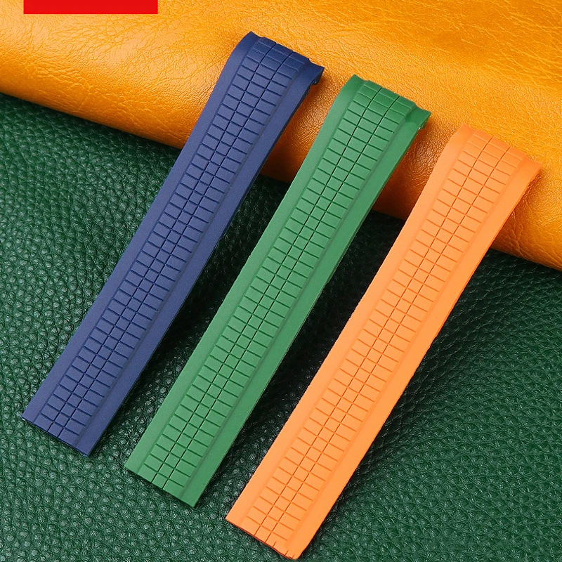 Premium-Grade Soft Rubber Watch Strap Aquanaut Fits For Patek Philippe Silicone 5164A 5167A 5168A 21mm Folding clasp Watchbands
