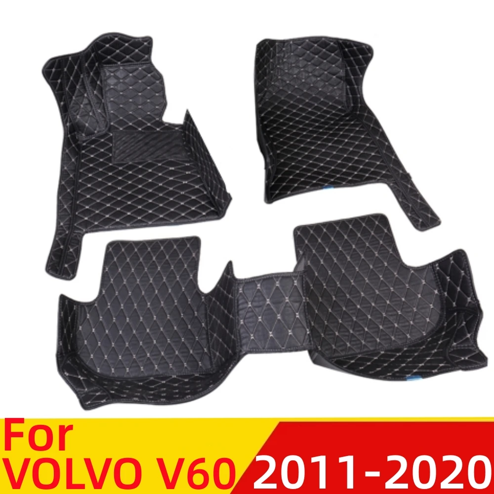 

Автомобильные коврики для VOLVO V60 2011-2018 2020, водонепроницаемые, из кожи XPE, под заказ, передние и задние напольные коврики, автомобильные запчасти, коврик