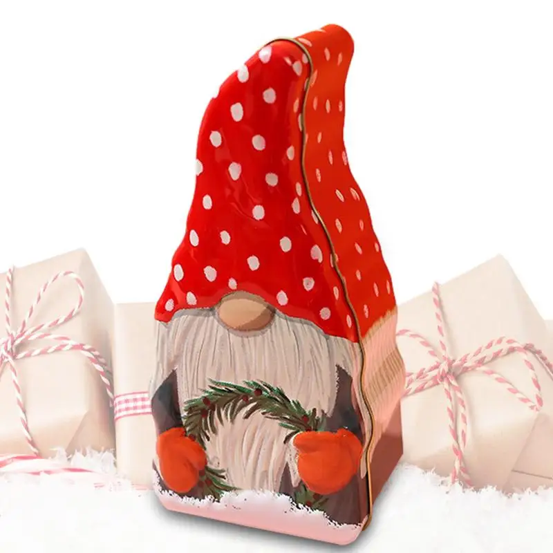 

Рождественская коробка для подарков, контейнер для хранения печенья с Санта-Клаусом, 8,07X3,94X2,75 дюйма, железный органайзер для печенья, украше...