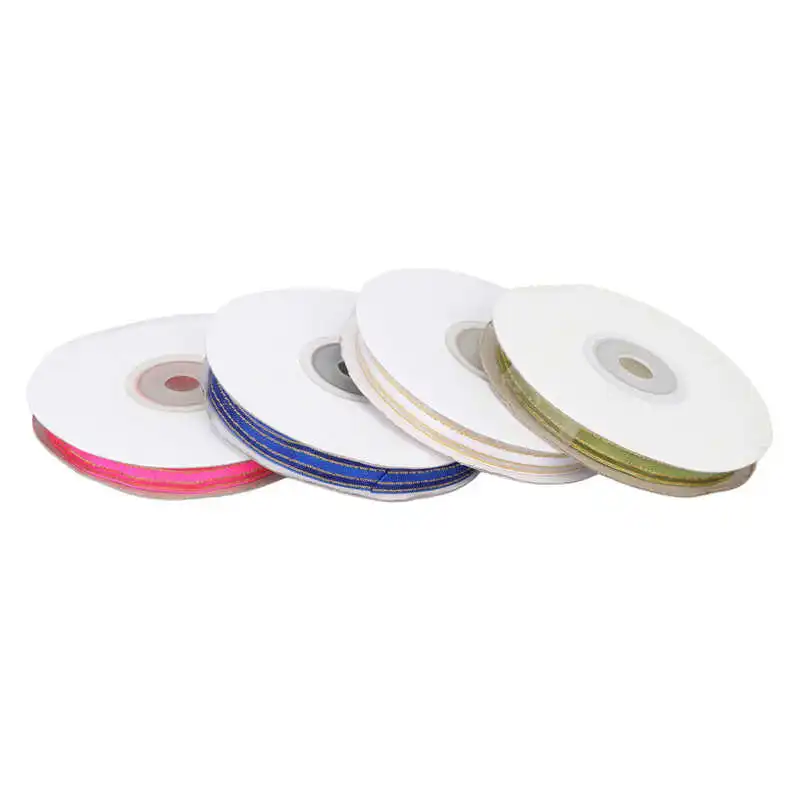 

Gift Wrapping Ribbon Gold Rim Chiffon Ribbon for Box for Rose for Bag