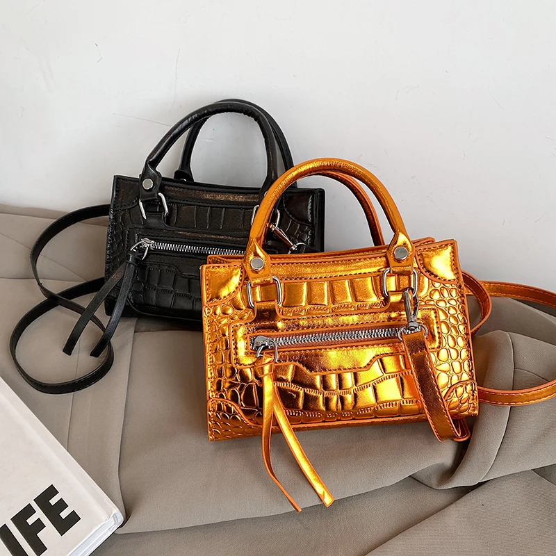 

Fashion Alligator Pattern Dazzle Leather Women New Designer Purses Shoulder Bag Woman Handle Crossbody Satchel Lady Handbag Bag