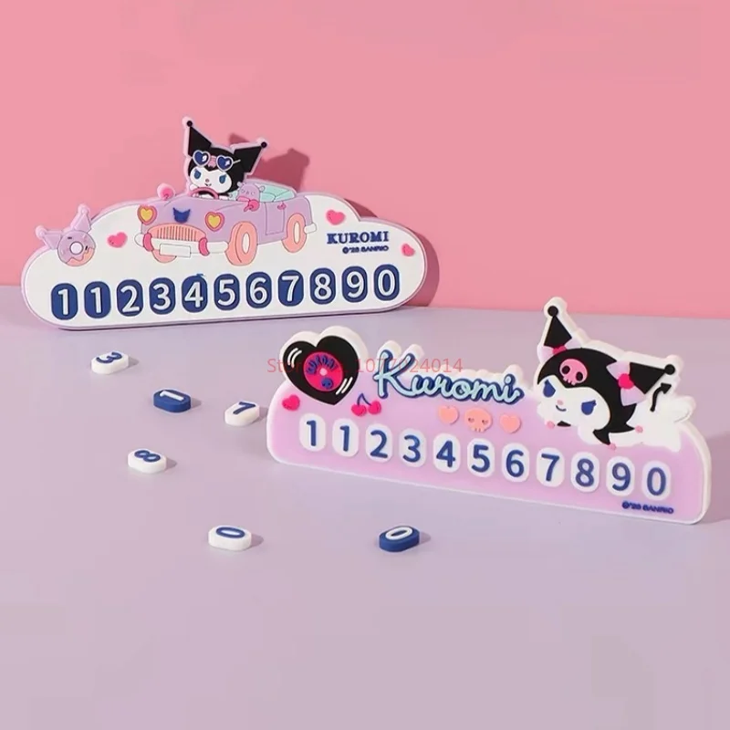 Sanrio Laurel Dog Series номерная табличка для парковки Kulomi Временная Фотокарта Kawaii дисплей