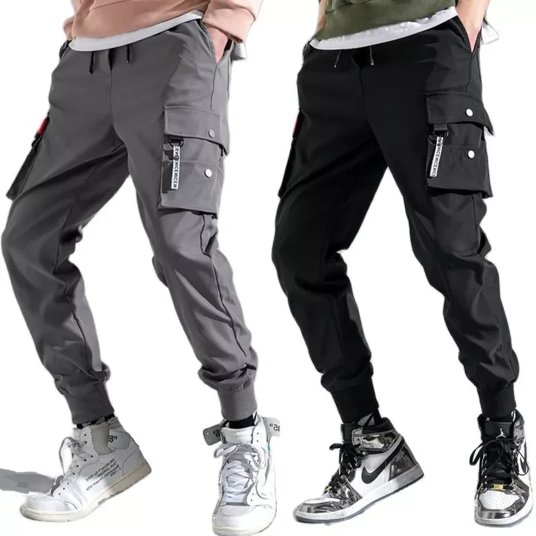 

Тонкие дизайнерские мужские брюки, брюки-карго в стиле милитари для бега, повседневные рабочие тренировочные брюки, летние мужские джоггер...