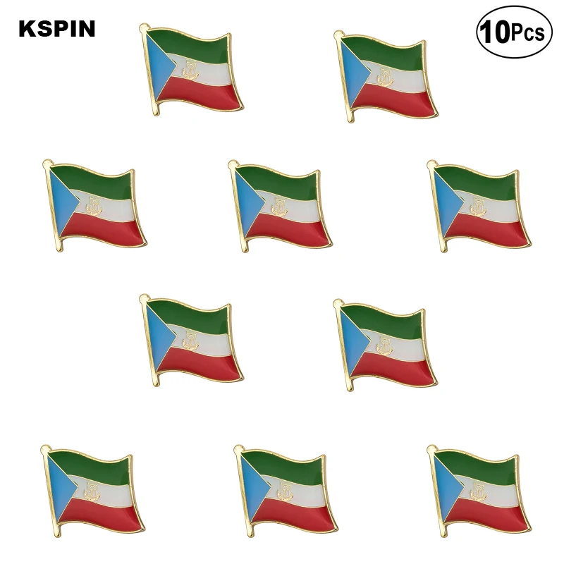 

Equatorial Guinea Flag Lapel Pin Flag badge Brooch Pins Badges 10Pcs a Lot
