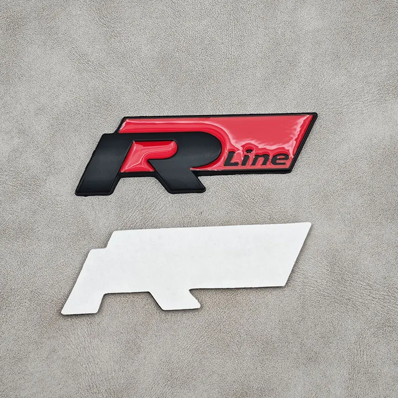3D Металлическая Эмблема R Line Логотип Volkswagen Значок На Переднюю Решетку Наклейка