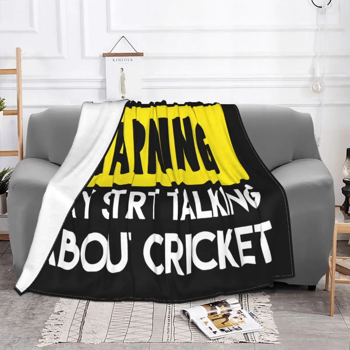 Цветное одеяло Warning May Start Talking About Cricket
