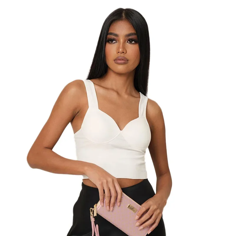 Чистый ветер сексуальный однотонный топ с v-образным вырезом и лямкой на шее для