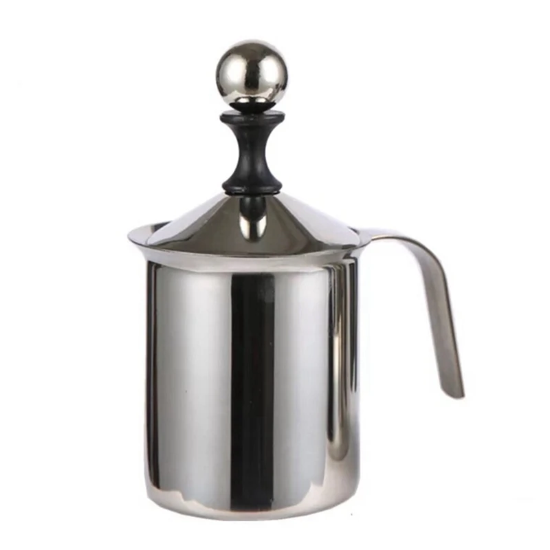 

Milk Frother Milk Jug 400Ml Stainless Steel Milk Froth Pot Suitable for Automatic Coffee Machine or Stove to Boil Milk