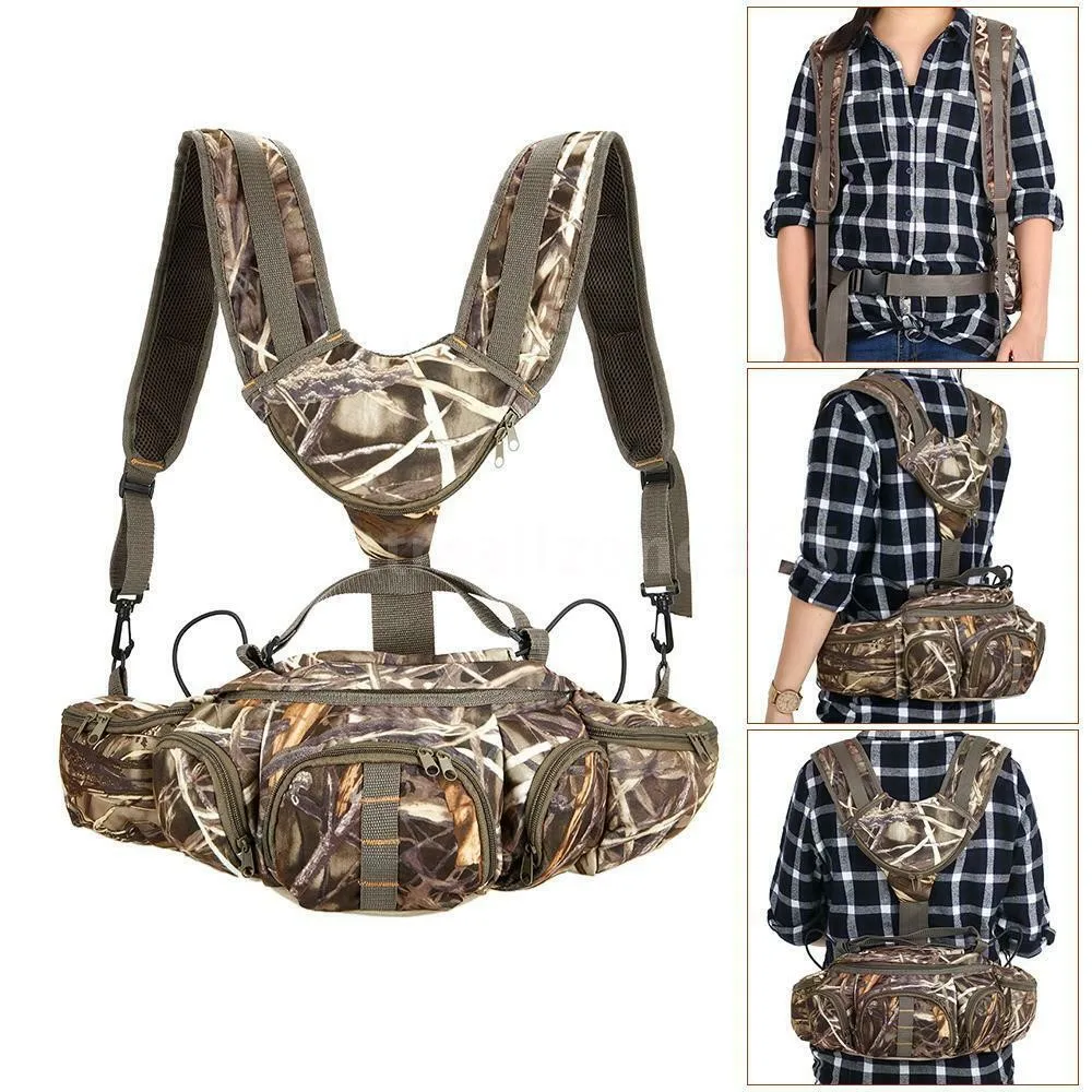 

Tactical Shoulder Waist Bag Hiking Climbing Cycling Backpack Camouflage Flannelette Hunting Pack Daypack Fanny Waist Bag