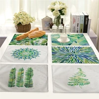 plant green leaves placemats for dining table kitchen accessories placemat table decoration accessories modern home decor table