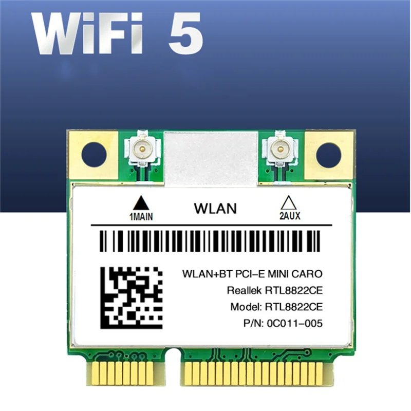 RTL8822CE 1200 Мбит/с 2 4G/5Ghz 802.11AC Wi-Fi сетевая карта Mini PCIe Bluetooth 5 0 Поддержка ноутбука/ПК