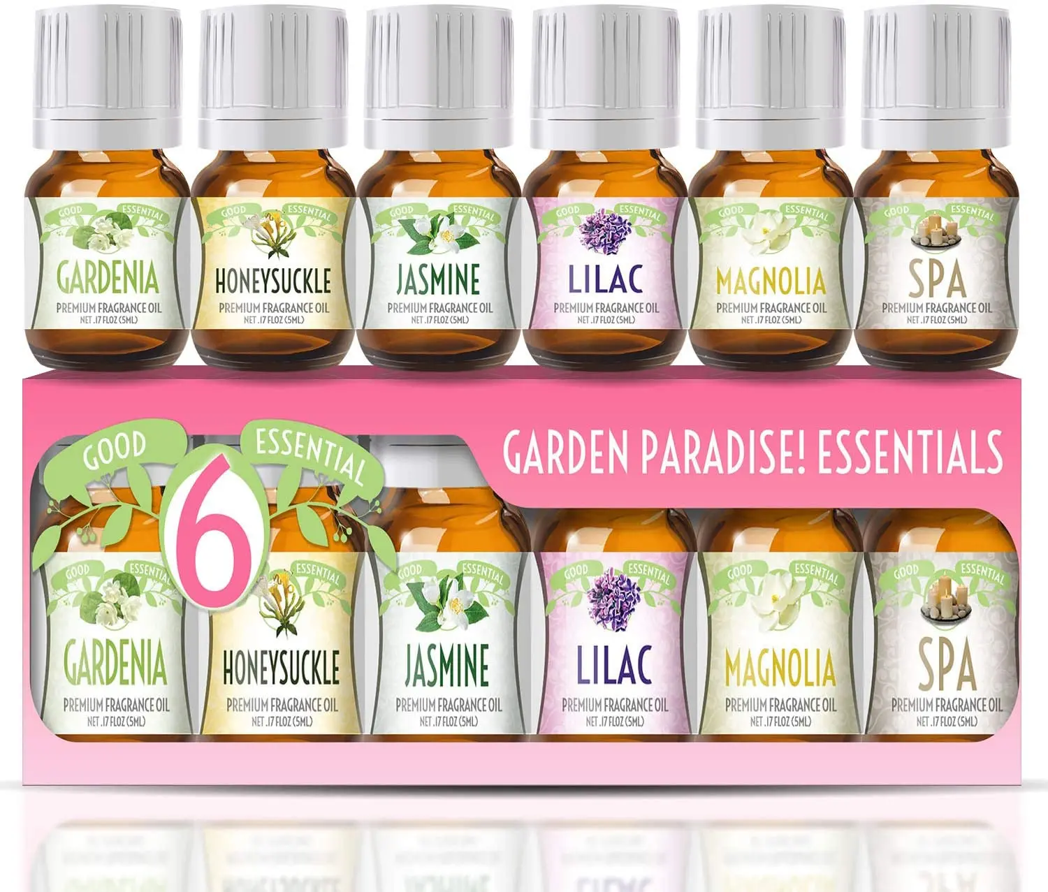

Oils Set of 6 Scented Oils from Essential - Gardenia Oil, Lilac Oil, Honeysuckle Oil, Oil, Magnolia Oil, Spa Oil Aromatherapy