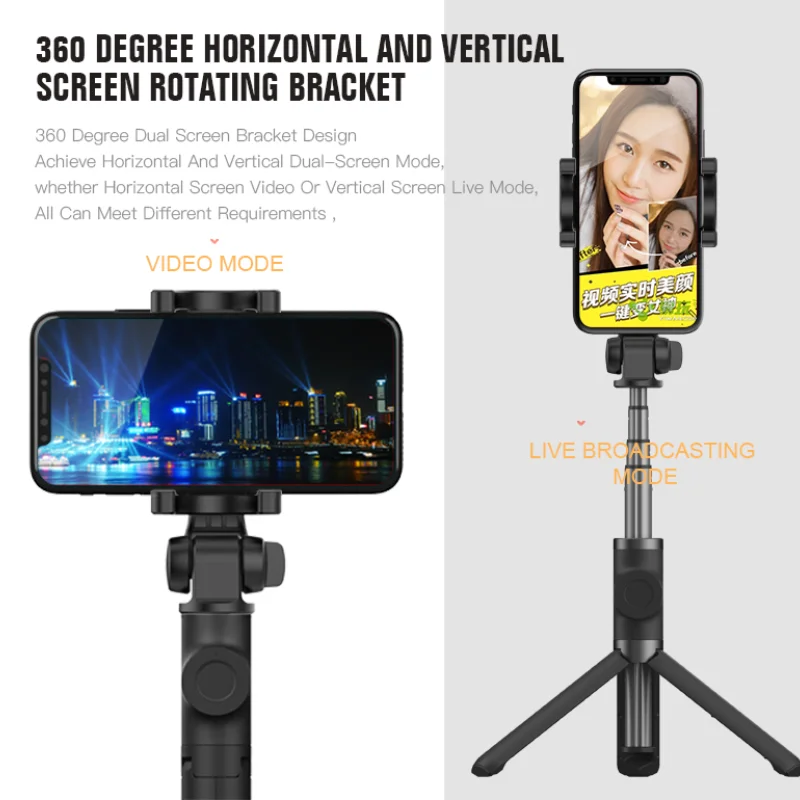 

Bluetooth Selfie Stick For IOS Android Phone Foldable Handheld Monopod Detachable Shutter Remote Control Mini Tripod for Samsung