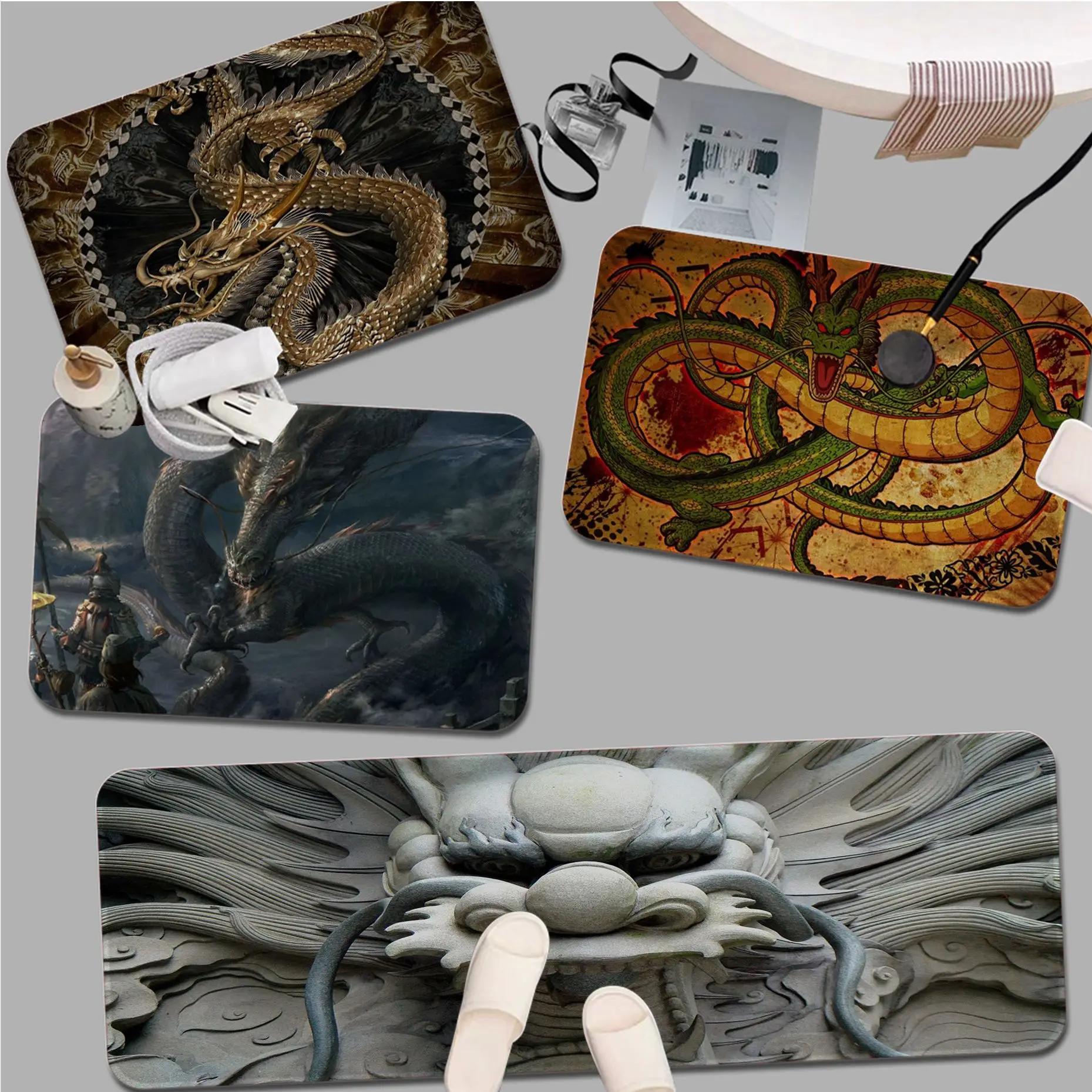 

Chinese Dragon Kitchen Mat Washable Non-Slip Living Room Sofa Chairs Area Mat Kitchen Alfombra