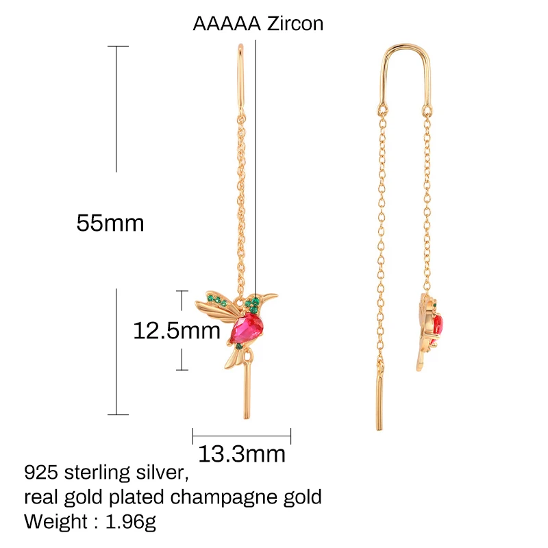 

Серьги-подвески женские из серебра 925 пробы с кисточками