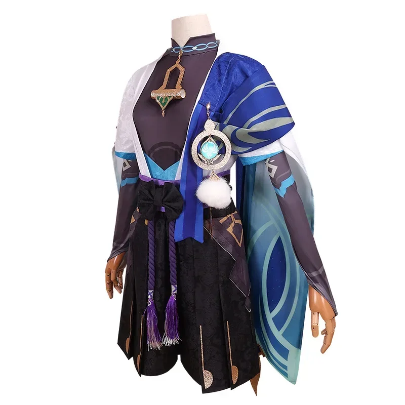 Игра Genshin Impact Wanderer Косплей Костюм баладера Kunikuzushi комплект униформы Хэллоуин