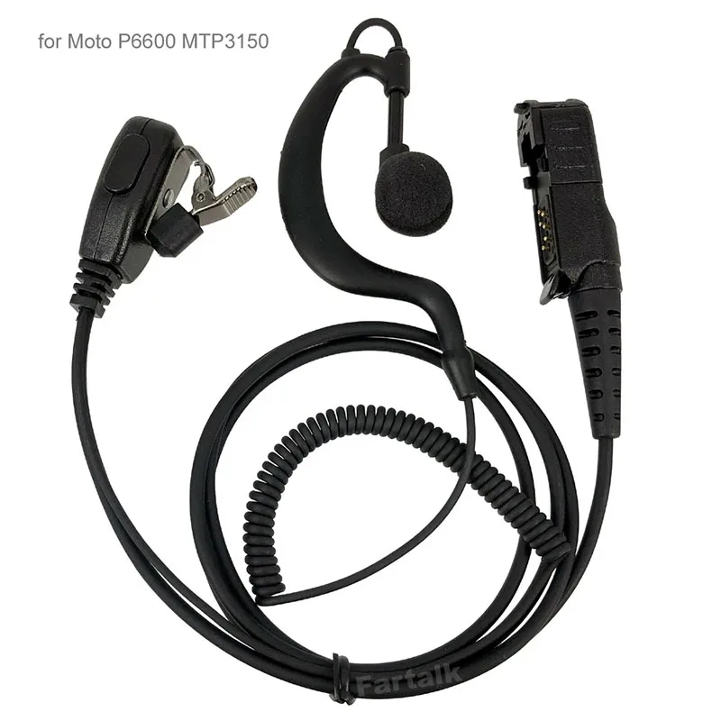 Earpiece Headset Mic For Motorola Radio DP2400 DP2600 XiR P6600 P6608 P6620 E8600 MTP3150 MTP3500 Two Way Radio Earphone