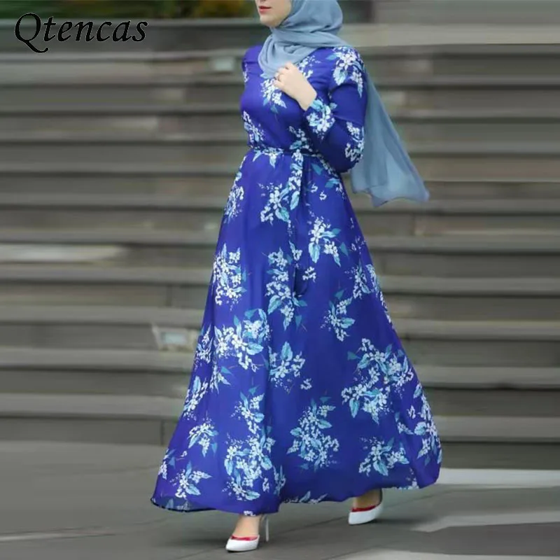 Abayas для женщин хиджаб платье Малайзия Турция Abaya Дубай печатные макси платья для мусульманского ислама одежда кимоно женское