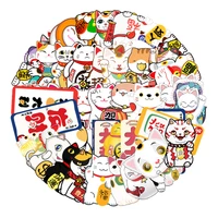 103050pcs cartoon lucky cat graffiti stickers diy diary decals luggage laptop scooter refrigerator bicycle stickers wholesale