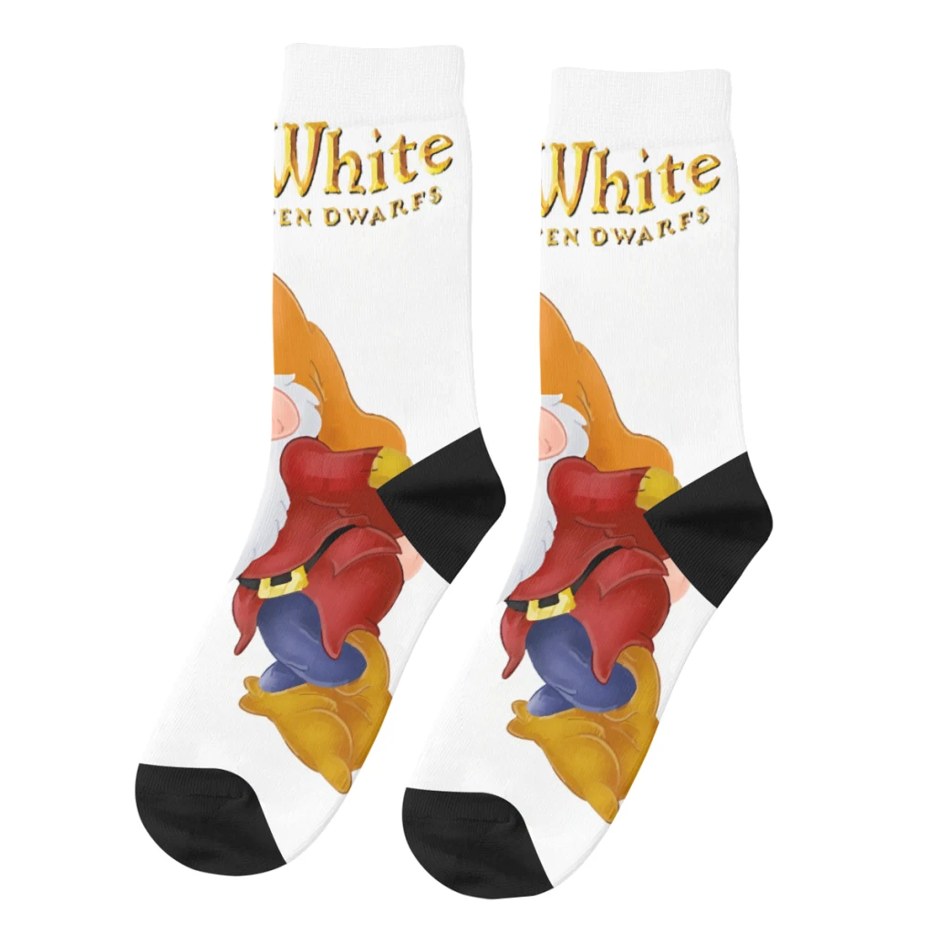 

Hip Hop Vintage Cute Classic Crazy Men's Socks Disney Seven Dwarfs Film Unisex Street Style Pattern Printed Novelty Crew Sock