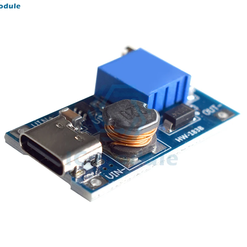 

DC-DC Step-Up Power Module Micro USB TYPE-C Input Voltage Converter 2A Boost Pressure Plate Adjustable For Arduino