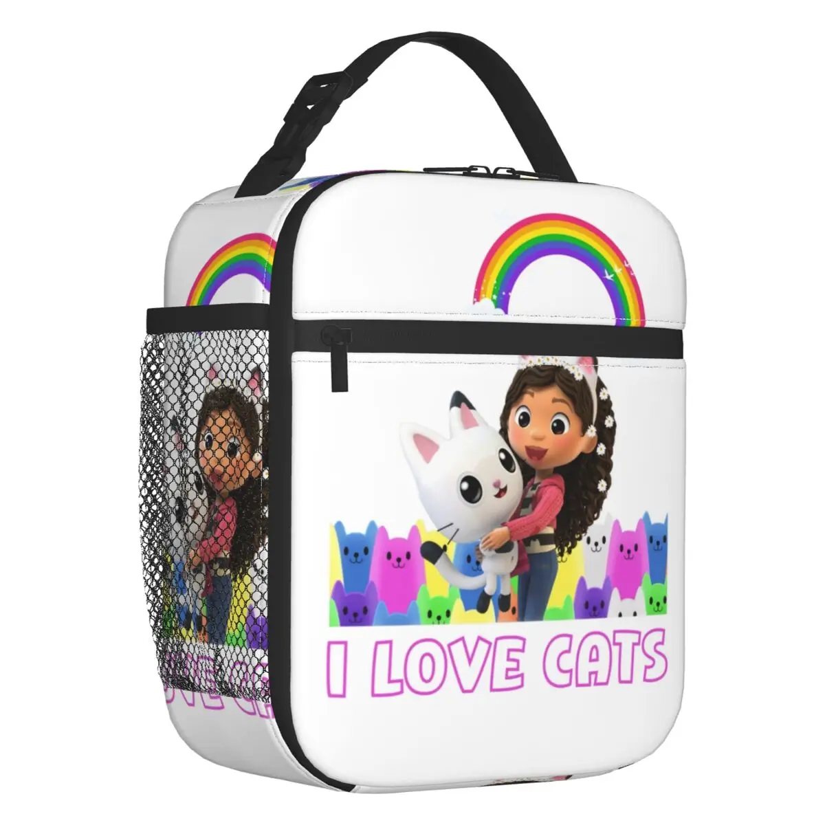 Custom Gabbys Dollhouse Cakey Lunch Bag Women Cooler Thermal Insulated Lunch Boxes for Adult Office