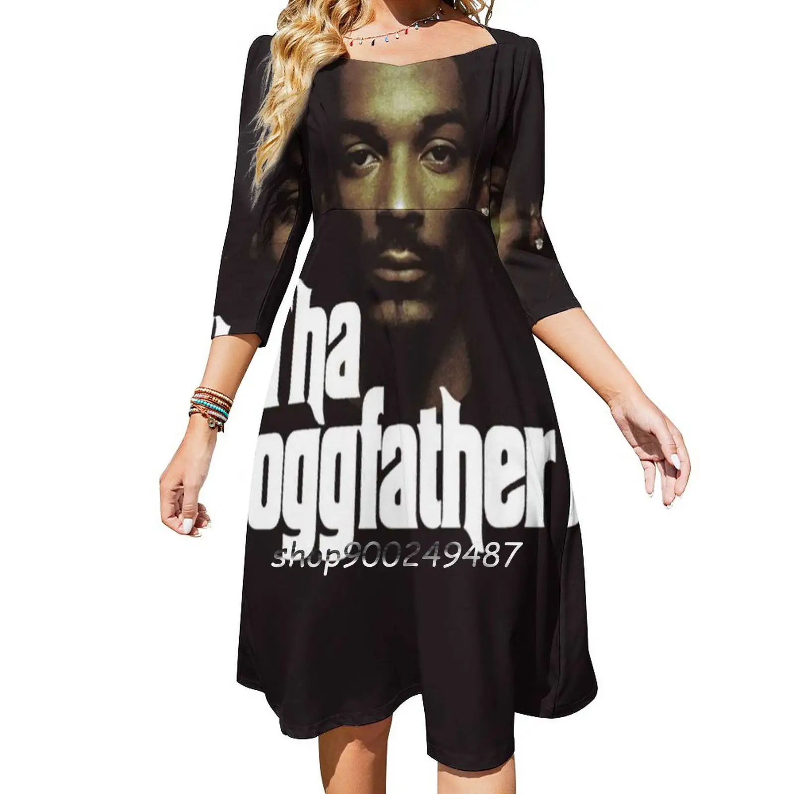 Фото Tha Dogfather Sweetheart Knot Flared Dress Fashion Design Large Size Loose Dress Nizzle Doggystyle Chrismizzle №2