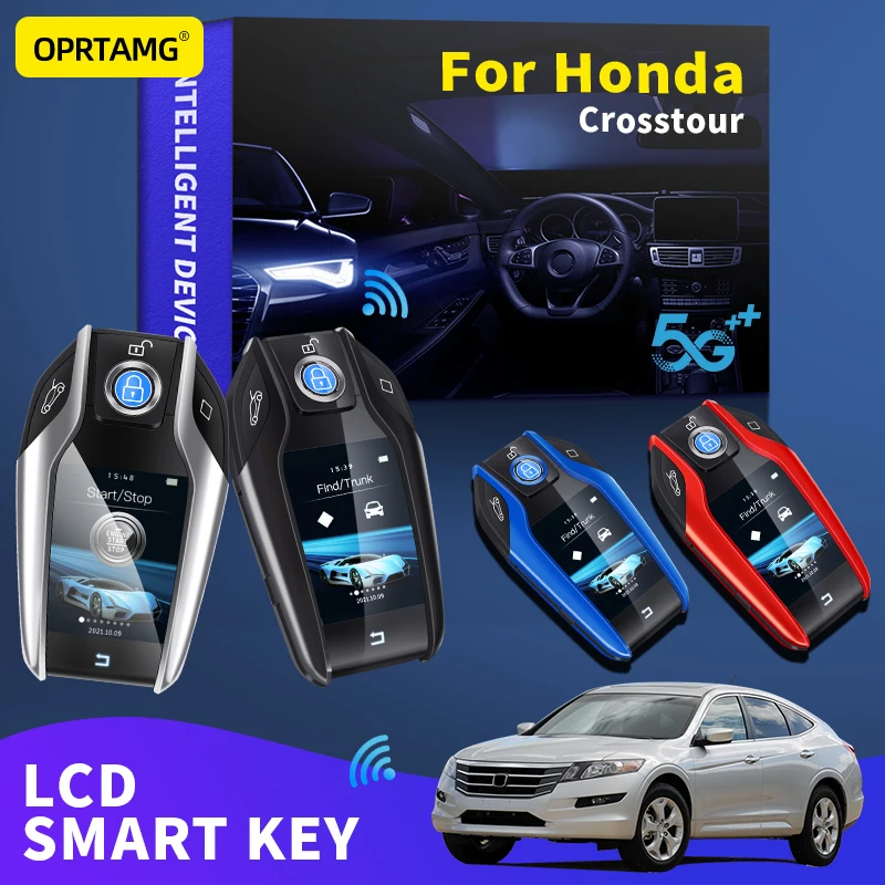 

For Honda Crosstour 2000-2021 Car Remote Control Key LCD Display Smart keychain one-button start Car Accessorie modified