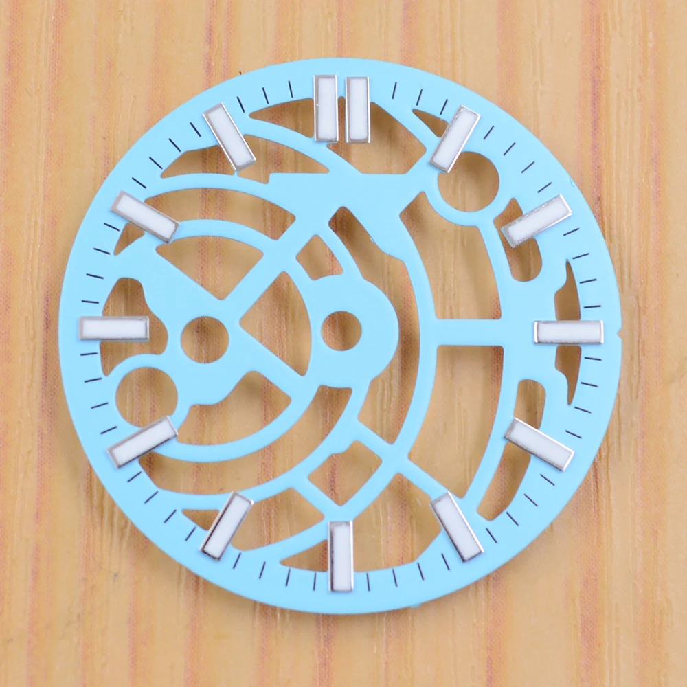 Зеленый светящийся стерильный циферблат 28 5 мм подходит для часов Seiko NH70