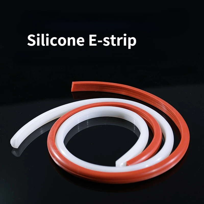 

1 Meter Corrosion-Resistant Silicone Seal Strip Red and White E-Strip Cold Seal Silicone Freezer Door Oven Sealing Equipment VMQ