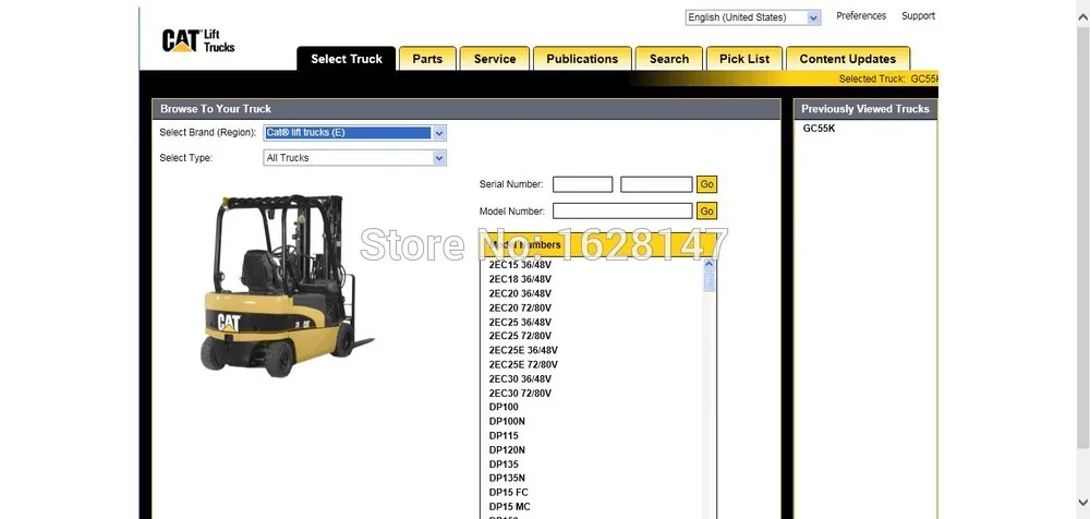 Грузовики для подъема кошек 2023, каталог запчастей [MCFA MCFE MCFS]