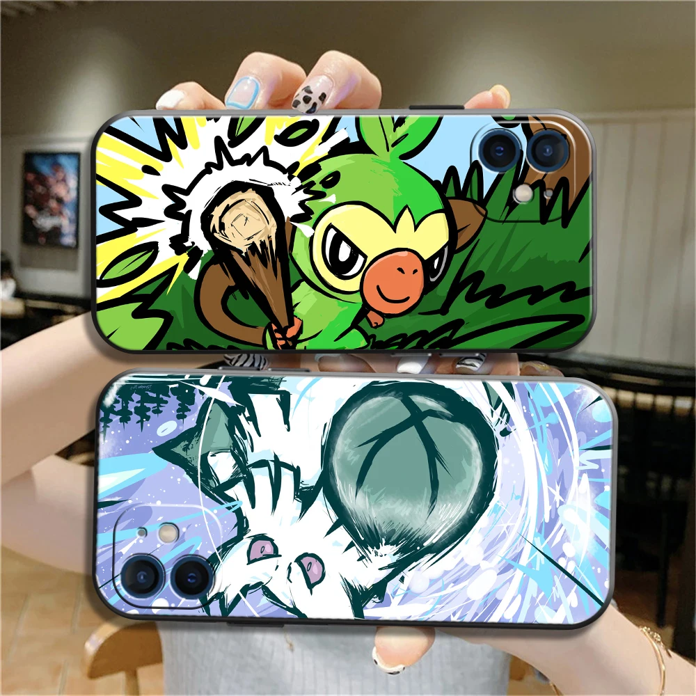 

Phone Case For iPhone 13 12 11 Pro Max Mini X XR XS MAX SE 2020 8 7 6 6S Plus 5 Pikachu Pokemon Soft Silicone TPU Cover Funda