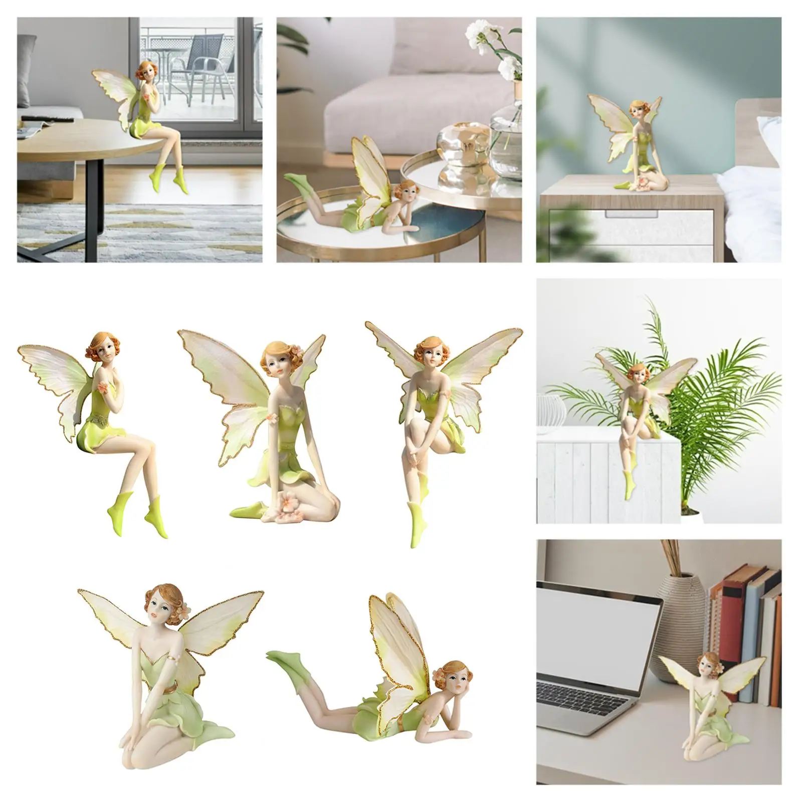 

Miniature Fairy Doors Figurine Statue Home Mini Ornament